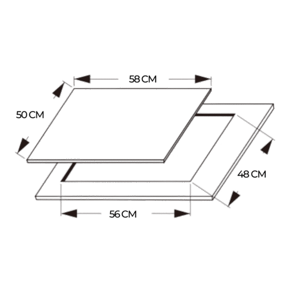 Imagen 6 Placa de gas Bolero Squad G 3200F Inox con 2 fuegos, superficie de acero inoxidable, encendido integrado y sistema de seguridad termopar automático.