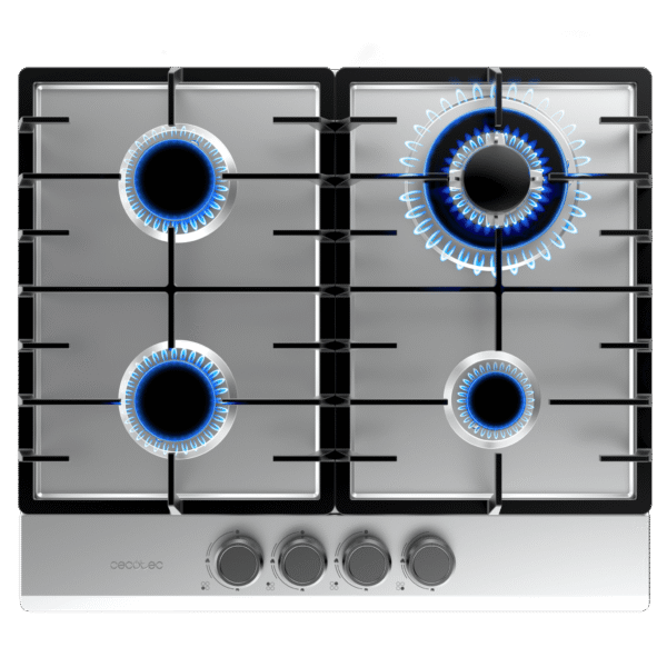 A01_EU01_100193-Imagen-2 Imagen 2 Placa de gas Bolero Squad G 4200F Inox con 4 fuegos, parrillas de hierro fundido y seguridad FlameOut. Potencia y diseño profesional para tu cocina.