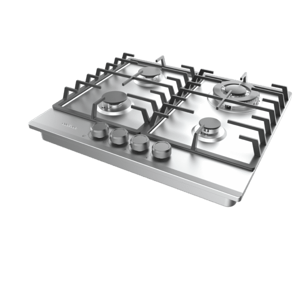 A01_EU01_100193-Imagen-5 Imagen 5 Placa de gas Bolero Squad G 4200F Inox con 4 fuegos, parrillas de hierro fundido y seguridad FlameOut. Potencia y diseño profesional para tu cocina.
