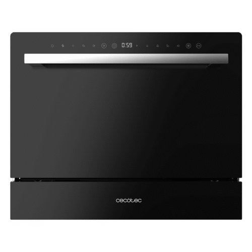 Imagen 2 Lavavajillas compacto Bolero Aguazero 2400 Black Glass con capacidad para 6 cubiertos, acabado cristal negro, clase energética D y 5 programas de lavado.