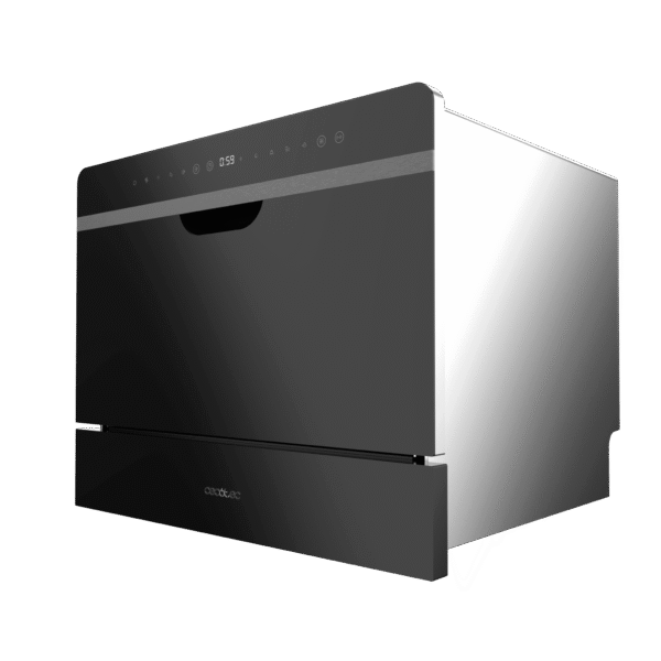 A01_EU01_100467-Imagen-5 Imagen 5 Lavavajillas semi-integrable Bolero Aguazero 2500 S-BI Black Glass de 6 cubiertos. Eficiencia energética D, 5 programas de lavado y elegante acabado en cristal negro.
