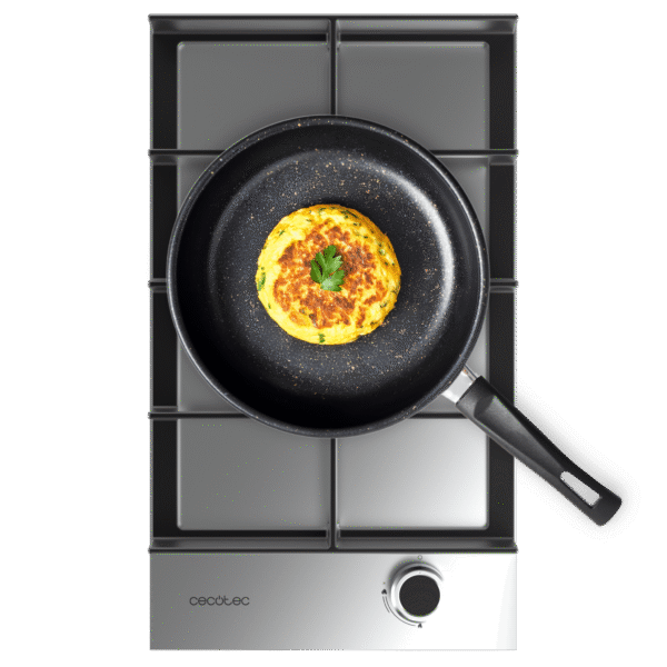 Placa de gas Bolero Squad G 1200S Inox de dos fuegos en acero inoxidable con mandos laterales