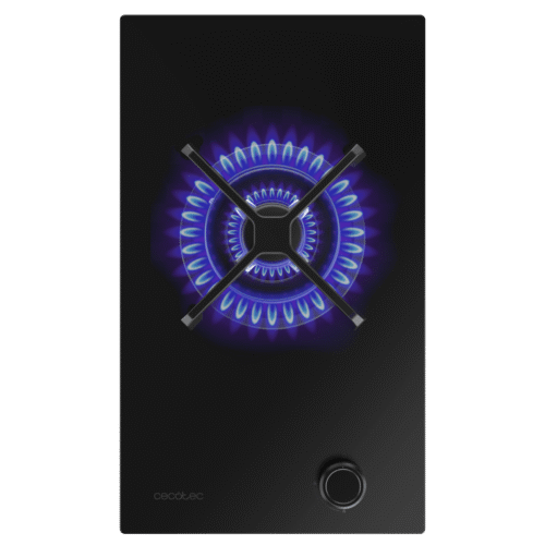 Imagen 2 Placa de gas Bolero Squad G 1400S Nano Glass de Cecotec con 4 fuegos, superficie de cristal templado, mandos integrados y sistema de seguridad FlameFail.