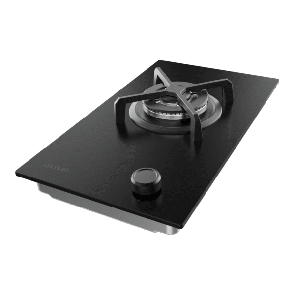 Imagen 5 Placa de gas Bolero Squad G 1400S Nano Glass de Cecotec con 4 fuegos, superficie de cristal templado, mandos integrados y sistema de seguridad FlameFail.