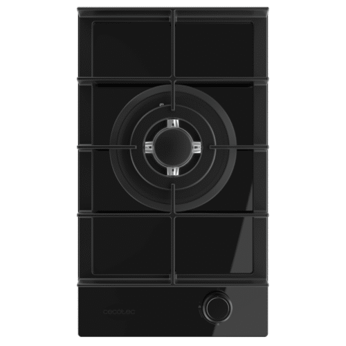 Imagen 2 Placa de gas Bolero Squad G 1400F Glass Black con 4 fuegos, superficie de cristal templado, encendido automático y sistema de seguridad FlameOut integrado.