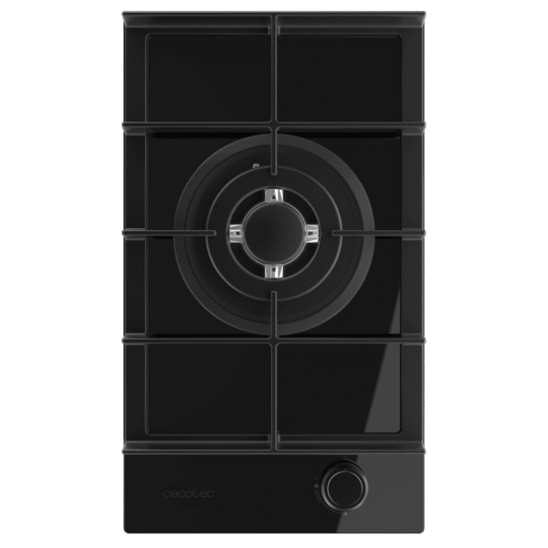 Imagen 3 Placa de gas Bolero Squad G 1400F Glass Black con 4 fuegos, superficie de cristal templado, encendido automático y sistema de seguridad FlameOut integrado.