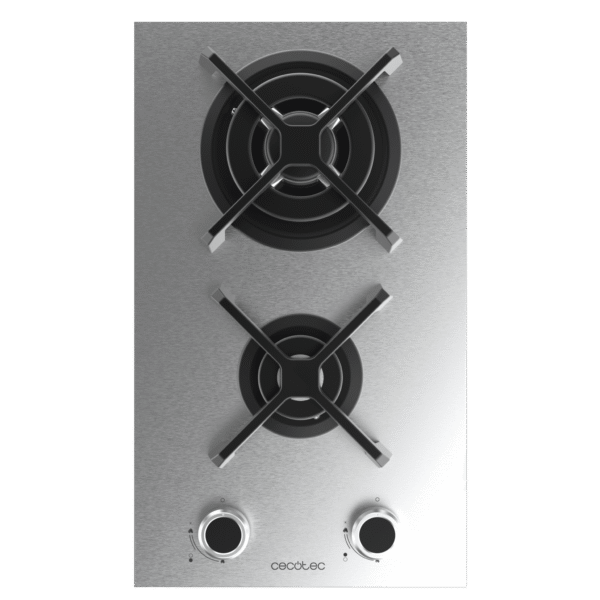 Imagen 3 Placa de gas Cecotec Bolero Squad G 2400S Inox con 2 fuegos, acabado en acero inoxidable, encendido automático y sistema de seguridad para una cocina eficiente.