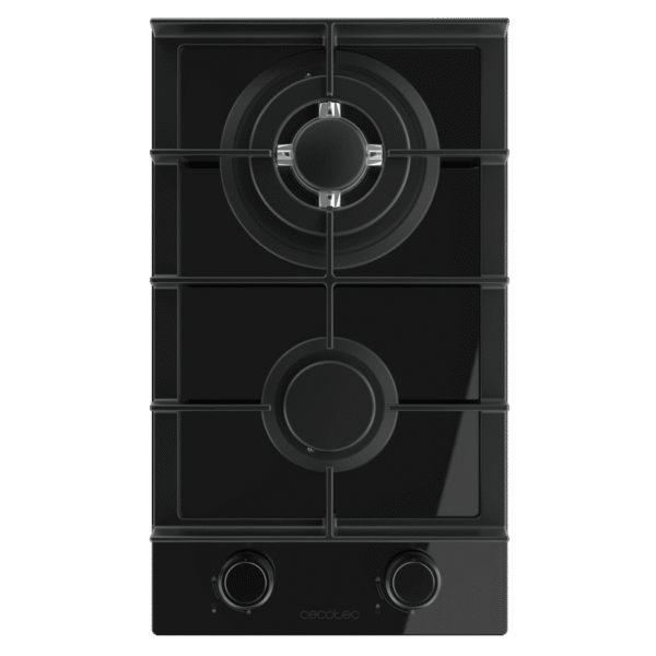 Imagen 3 Placa de gas Bolero Squad G 2400F Glass Black con 4 fuegos, superficie de cristal templado negro, autoencendido integrado y sistema de seguridad termopar.