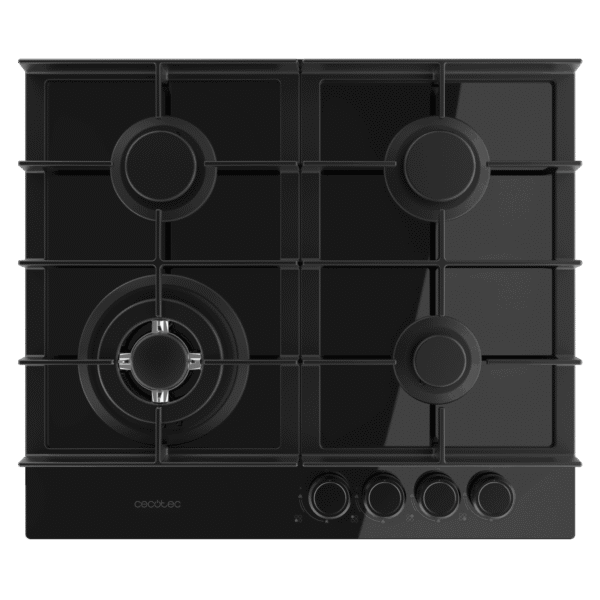 A01_EU01_100493-Imagen-3 Imagen 3 Placa de gas Bolero Squad G 4400F Glass Black con 4 fuegos, superficie de cristal templado, autoencendido y sistema de seguridad FFD para una cocina eficiente.