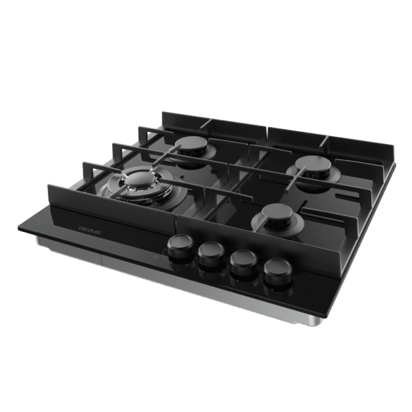 A01_EU01_100493-Imagen-5 Imagen 5 Placa de gas Bolero Squad G 4400F Glass Black con 4 fuegos, superficie de cristal templado, autoencendido y sistema de seguridad FFD para una cocina eficiente.