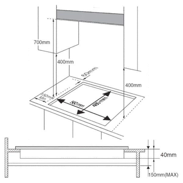 A01_EU01_100493-Imagen-6 Imagen 6 Placa de gas Bolero Squad G 4400F Glass Black con 4 fuegos, superficie de cristal templado, autoencendido y sistema de seguridad FFD para una cocina eficiente.