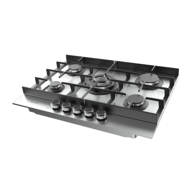 A01_EU01_100495-Imagen-5 Imagen 5 Placa de gas Bolero Squad G 5400F Inox de Cecotec con 4 quemadores, superficie de acero inoxidable y sistema de seguridad FlameOut para una cocción eficiente.