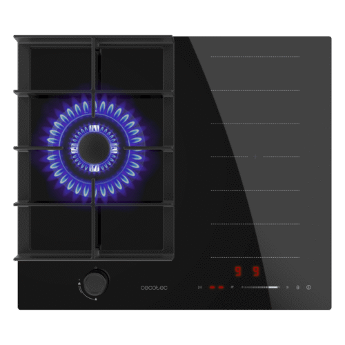 Imagen 2 Placa mixta Cecotec con inducción FullFlex y quemadores de gas Sabaf. Versatilidad, precisión y seguridad para tu cocina con un diseño elegante y funcional.