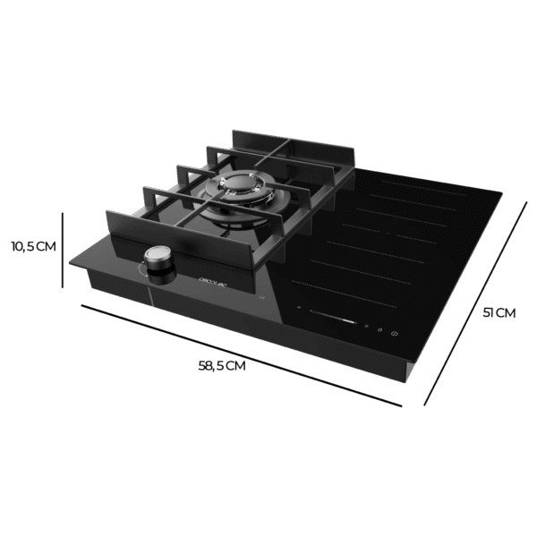 A01_EU01_100498-Imagen-4 Imagen 4 Placa mixta Cecotec con inducción FullFlex y quemadores de gas Sabaf. Versatilidad, precisión y seguridad para tu cocina con un diseño elegante y funcional.