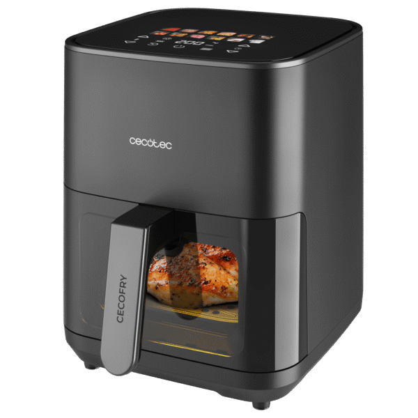 Imagen 3 Freidora de aire Cecofry&Grill Duoheat 4000 de 4 L y 1900 W. Tecnología de doble resistencia para un dorado perfecto y función grill en un diseño compacto.