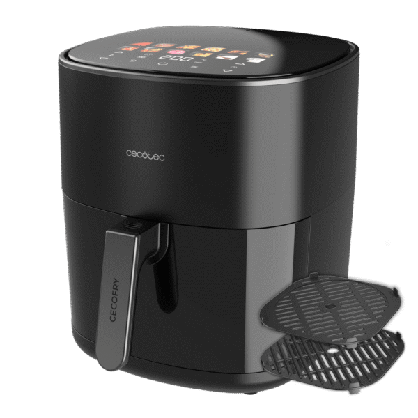 Imagen 3 Freidora de aire Cecofry&Grill Duoheat 6500 de 6,5 L y 2200 W. Tecnología de doble resistencia para un dorado perfecto y cocina saludable con sabor a parrilla.