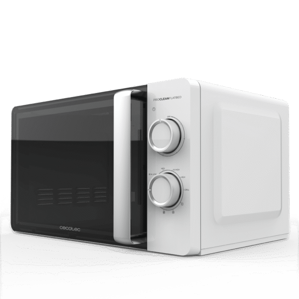 A01_EU01_100512 Vista frontal del microondas digital Cecotec Proclean 2500 con panel de control táctil y mando giratorio