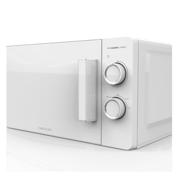 A01_EU01_100515 Vista frontal del microondas digital Cecotec Proclean 2500 con panel de control táctil y mando giratorio