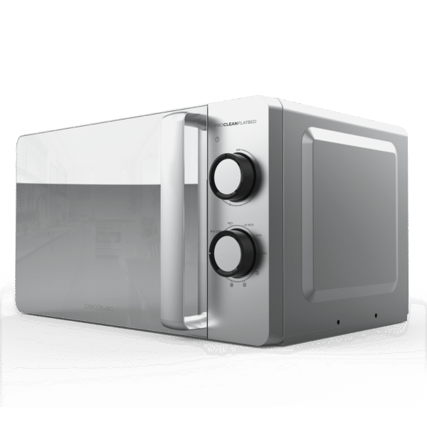 A01_EU01_100518 Vista frontal del microondas digital Cecotec Proclean 2500 con panel de control táctil y mando giratorio