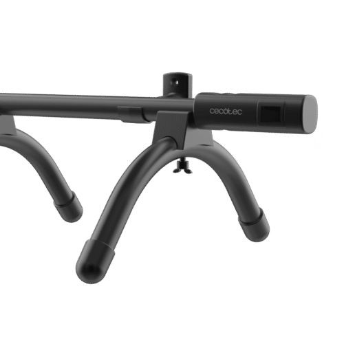 Imagen 2 Radiador toallero eléctrico de bajo consumo Cecotec ReadyWarm 5000 Towel Black con 100W, indicador luminoso y doble uso: suelo o pared. Máxima seguridad.