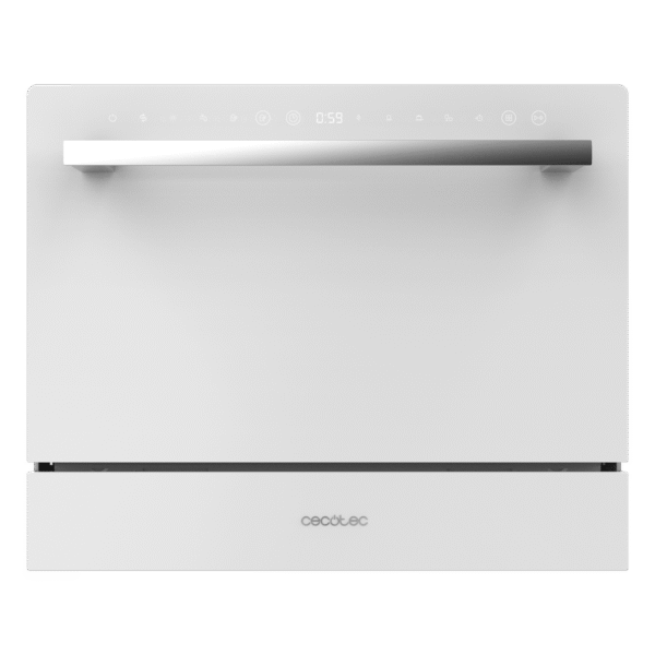 Imagen 2 Lavavajillas compacto Bolero Aguazero 2400 White Glass de 6 servicios. Eficiencia energética clase D, panel Touch Control y acabado premium en cristal blanco.