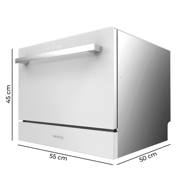 Imagen 4 Lavavajillas compacto Bolero Aguazero 2400 White Glass de 6 servicios. Eficiencia energética clase D, panel Touch Control y acabado premium en cristal blanco.