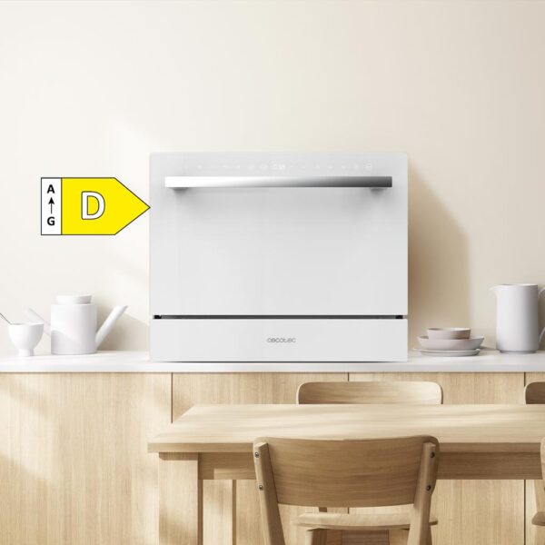 Imagen 8 Lavavajillas compacto Bolero Aguazero 2400 White Glass de 6 servicios. Eficiencia energética clase D, panel Touch Control y acabado premium en cristal blanco.