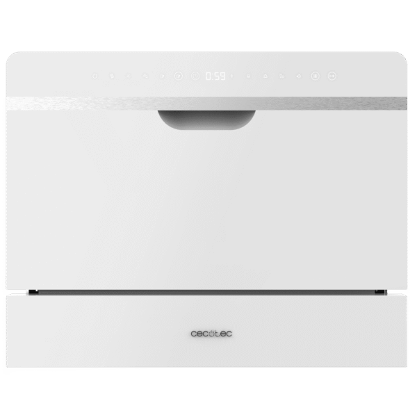 Imagen 2 Lavavajillas semi-integrable Bolero Aguazero 2500 S-BI White Glass de 6 servicios. Eficiencia clase D, 5 programas y panel Touch Control para un lavado eficiente.