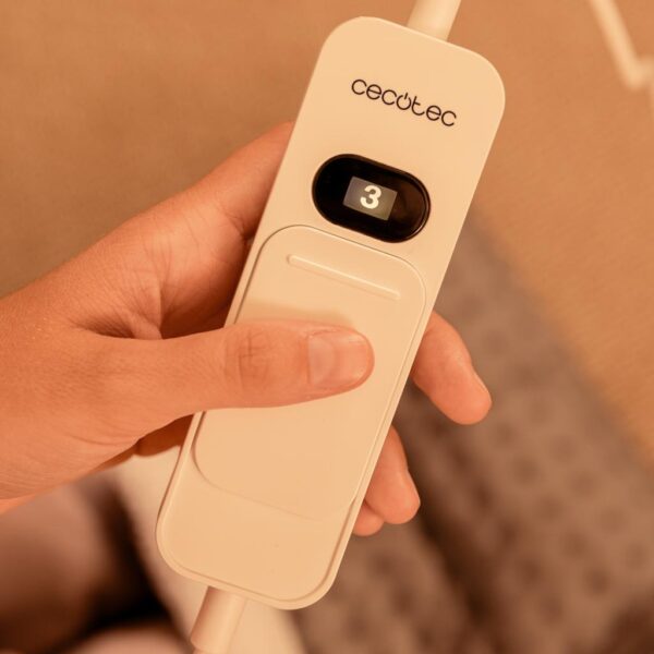 Imagen 5 Manta eléctrica térmica HeatConfort de 200x180 cm en color coral. Cuenta con 9 niveles de temperatura ajustables y sistema de apagado automático seguro.