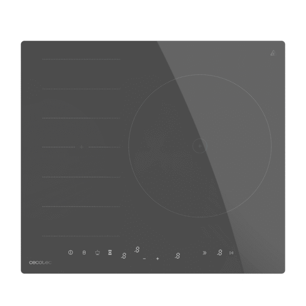 Imagen 2 Placa de inducción Cecotec Bolero Squad I 3600 FullFlex Grey de 7400W. Dispone de zona Flex, zona extra grande, control táctil invisible y elegante acabado gris.