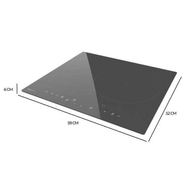 Imagen 3 Placa de inducción Cecotec Bolero Squad I 3600 FullFlex Grey de 7400W. Dispone de zona Flex, zona extra grande, control táctil invisible y elegante acabado gris.