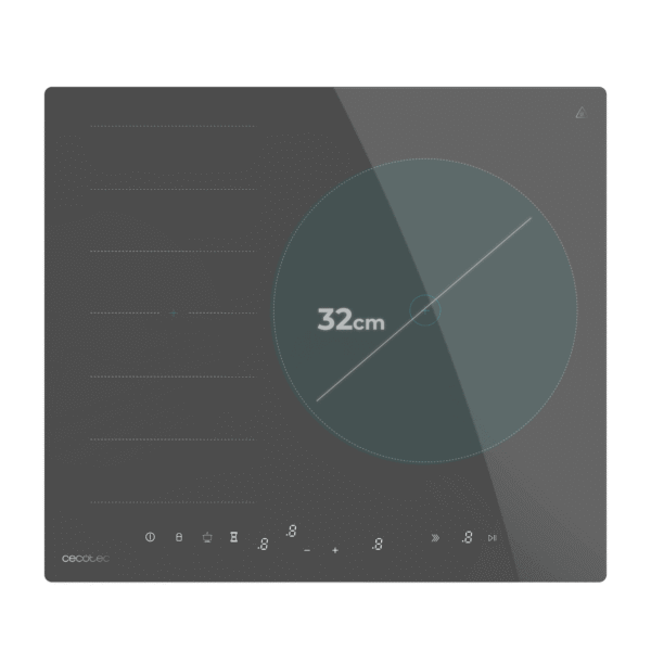 Imagen 5 Placa de inducción Cecotec Bolero Squad I 3600 FullFlex Grey de 7400W. Dispone de zona Flex, zona extra grande, control táctil invisible y elegante acabado gris.