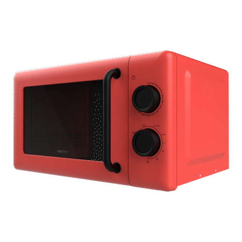 Imagen 2 Microondas mecánico Proclean 3110 Red con grill de Cecotec. Capacidad de 20 litros, 700W de potencia y tecnología 3DWave para un calentamiento uniforme.