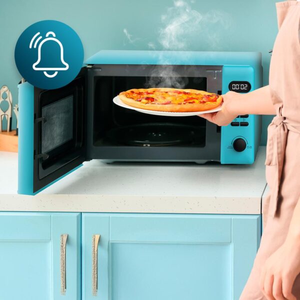 Imagen 7 Microondas digital ProClean 5110 Blue de Cecotec con 20 litros de capacidad, grill de 800 W y revestimiento Ready2Clean. Diseño elegante y fácil limpieza.