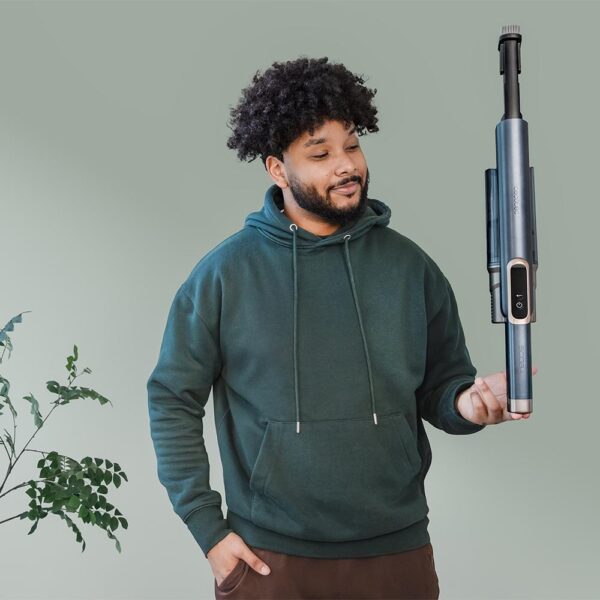 Imagen 7 Aspirador vertical Cecotec Scoba 2100 Station con base de autovaciado, motor Digital Brushless de 210 W, 20 kPa y 40 minutos de autonomía para una limpieza total.