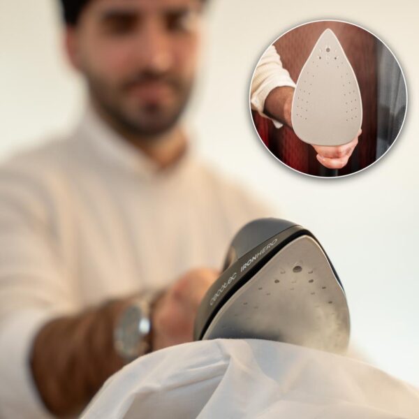 Imagen 8 Centro de planchado vertical Cecotec IronHero V-2400 Station de 2400 W, vapor continuo de 180 g/min y golpe de 370 g/min. Suela cerámica y sistema antical.