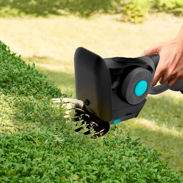 Imagen 8 Cortasetos de mano 2en1 Cecotec TitaniumSword 2120 Hand XL. Motor Brushless, batería 21V y cuchillas de titanio con dos accesorios de corte precisos.