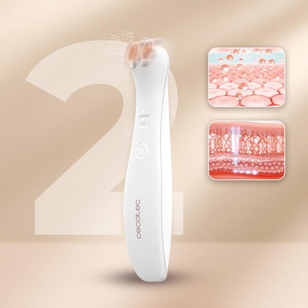 Imagen 6 Kit de belleza FaceCare SkinRoutine de Cecotec con limpiador facial, masajeador de fototerapia, dispositivo antiojeras y accesorios para una rutina completa.