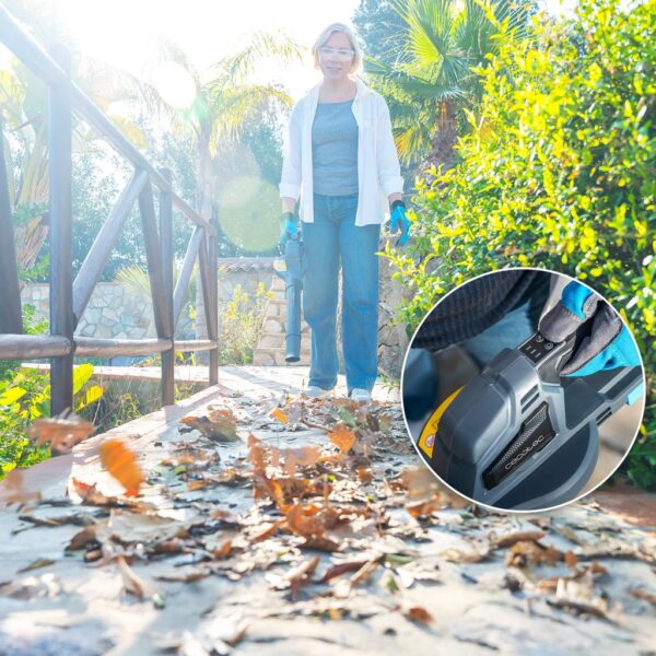 A01_EU01_102507-Imagen-4 Imagen 4 Soplador ultraligero Cecotec AirForce 2500 Agile con batería de 21V. Alcanza hasta 241 km/h con velocidad regulable e incluye accesorios para inflado.