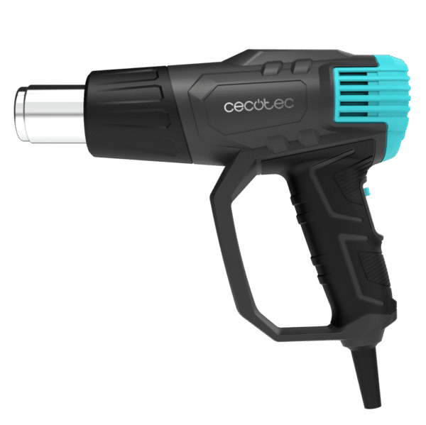 Imagen 2 Pistola de calor Cecotec de 2000W con control digital, rango de 50ºC a 600ºC, calentamiento rápido, 4 boquillas y maletín. Herramienta de alta precisión.