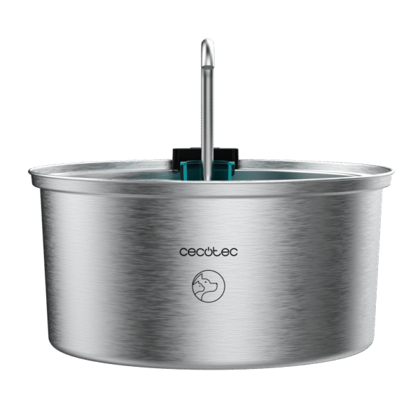 Imagen 3 Fuente automática para mascotas Pumba 3200 Refresh Inox de Cecotec. Capacidad de 3,2 litros, acero inoxidable y diseño de cascada para agua siempre fresca.