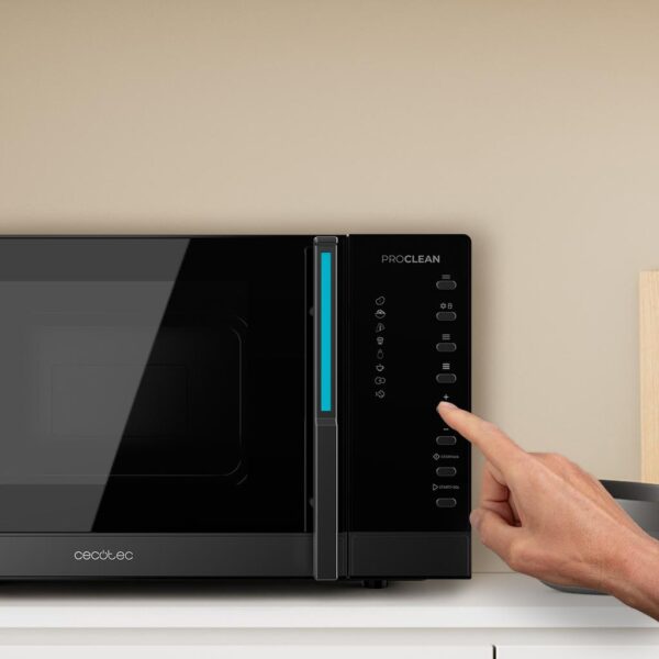 Imagen 5 Microondas táctil y digital CECOTEC ProClean 6120 con capacidad de 23 litros. Potencia de 800W y grill de 1000W para calentar y dorar tus alimentos.