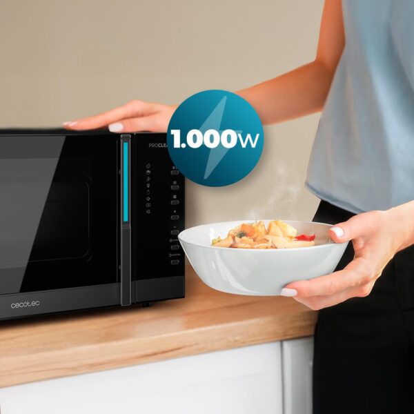 Imagen 6 Microondas táctil y digital CECOTEC ProClean 6120 con capacidad de 23 litros. Potencia de 800W y grill de 1000W para calentar y dorar tus alimentos.