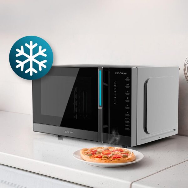 Imagen 8 Microondas táctil y digital CECOTEC ProClean 6120 con capacidad de 23 litros. Potencia de 800W y grill de 1000W para calentar y dorar tus alimentos.
