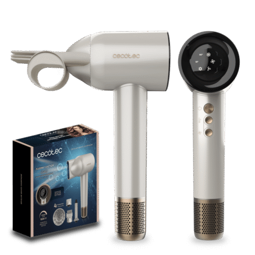 Imagen 2 Secador Cecotec DryGlam Waves Champagne con motor Brushless de 110000 RPM, 1600 W y tecnología Coanda. Resultados profesionales con plasma y control de calor.