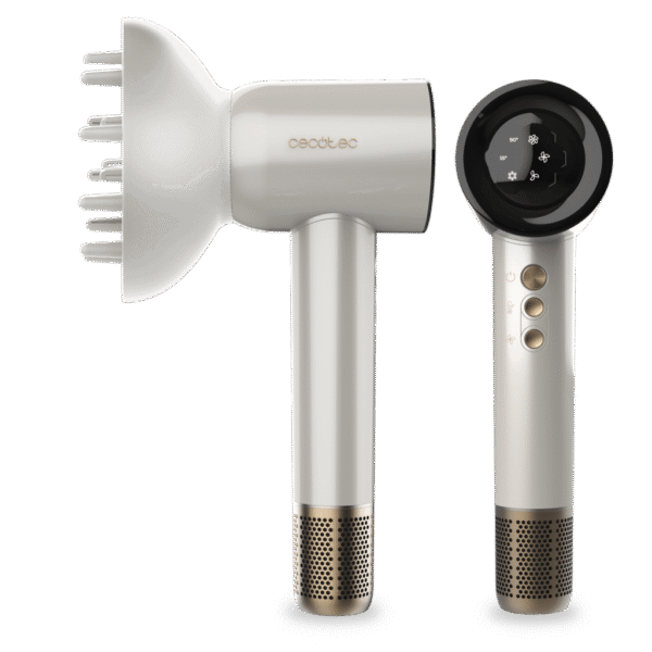 Imagen 6 Secador Cecotec DryGlam Waves Champagne con motor Brushless de 110000 RPM, 1600 W y tecnología Coanda. Resultados profesionales con plasma y control de calor.
