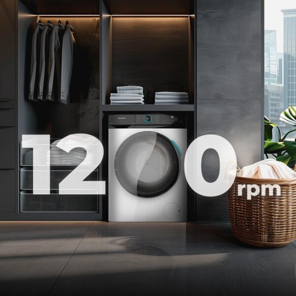 Imagen 6 Lavadora Cecotec Bolero DressCode 6160 Inverter de 6 kg y 1200 rpm. Motor Inverter Plus, clase A, 11 programas, Steam Max y panel LED para un lavado ideal.
