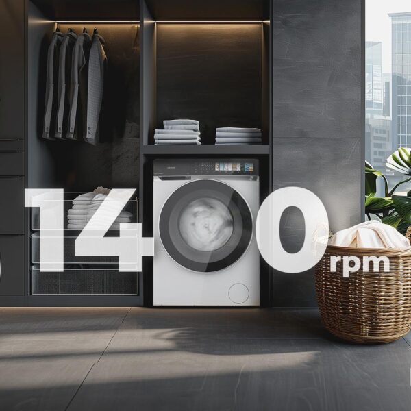 Imagen 8 Lavadora CECOTEC Bolero DressCode 8970 Direct Drive de 8 kg. Motor silencioso, clase A, 1400 rpm, 11 programas, función vapor SteamMax y pantalla FullColor.