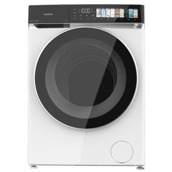 Imagen 2 Lavadora CECOTEC de 9 kg y clase A. Motor Direct Drive de 1400 rpm, pantalla FullColor, puerta XXL y tecnología a vapor SteamMax para prendas impecables.