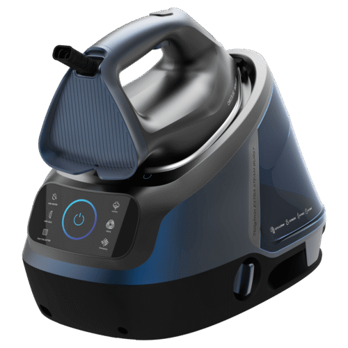 Imagen 2 Centro de planchado Cecotec H-3000 Station Geyser de 3000 W con 600 g/min de golpe de vapor, suela cerámica Turbo Slide y pantalla táctil para resultados profesionales.